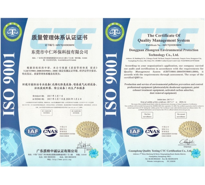 ISO 9001證書